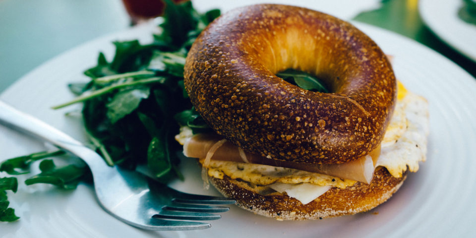 food-breakfast-fork-bagel